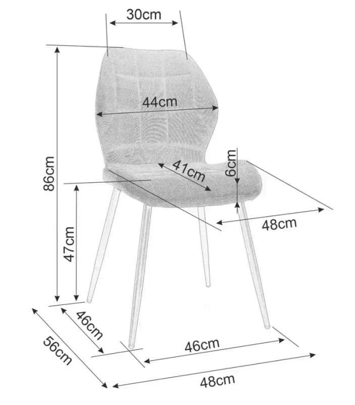 Krzesło tapicerowane Jake Velvet tkanina aksamitna do jadalni cynamonowy Bluvel 4215