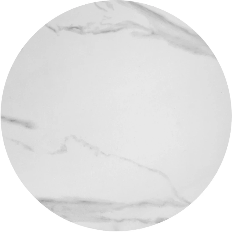 Stolik kawowy Acuna S okrągły do salonu 50 cm biały marmur