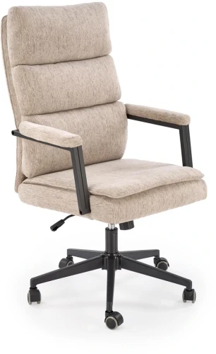 Fotel obrotowy Adriano tapicerowany z mechanizmem TILT do biura gabinetu beżowy