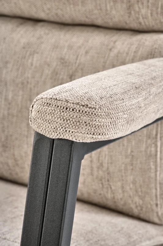 Fotel obrotowy Adriano tapicerowany z mechanizmem TILT do biura gabinetu beżowy