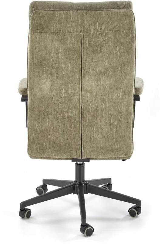 Fotel obrotowy Adriano tapicerowany z mechanizmem TILT do biura gabinetu oliwkowy