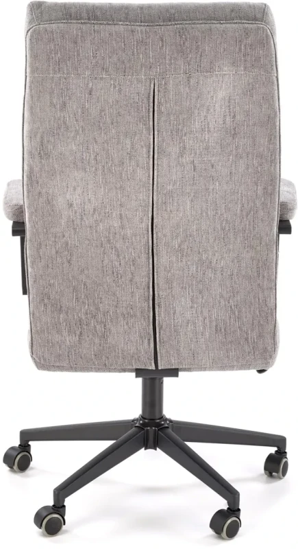 Fotel obrotowy Adriano tapicerowany z mechanizmem TILT do biura gabinetu popielaty