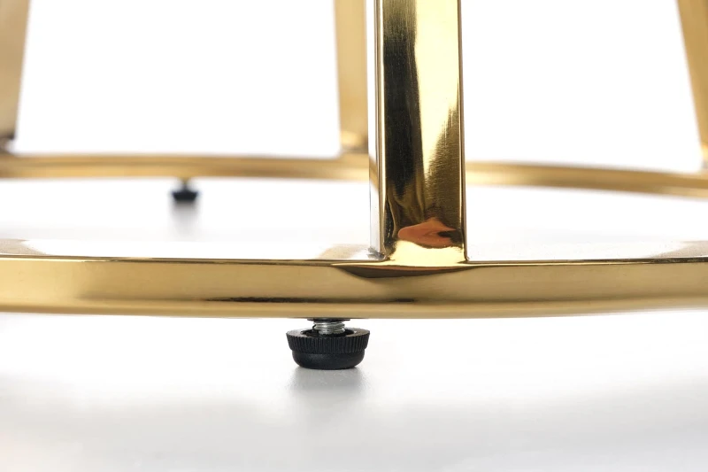 Stolik kawowy Afina S szklany blat do salonu 45 cm złoty