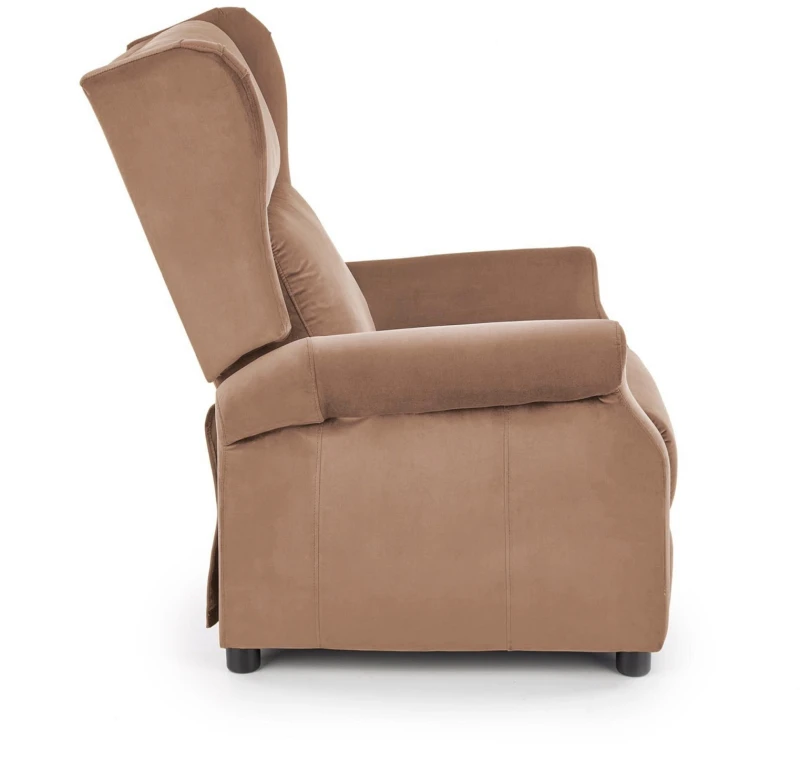 Fotel wypoczynkowy Agustin 2 rozkładany z podnóżkiem do salonu beżowy