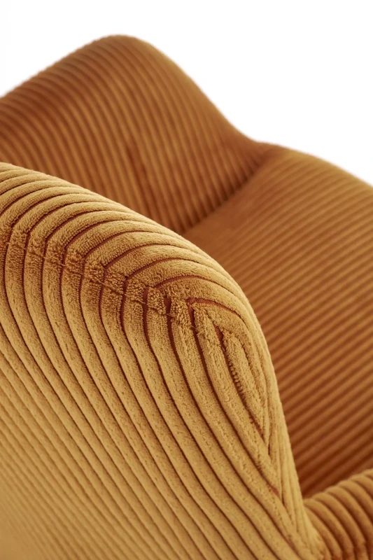 Fotel wypoczynkowy Amaro do salonu musztardowy