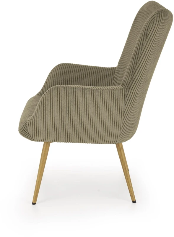 Fotel wypoczynkowy Amaro do salonu oliwkowy