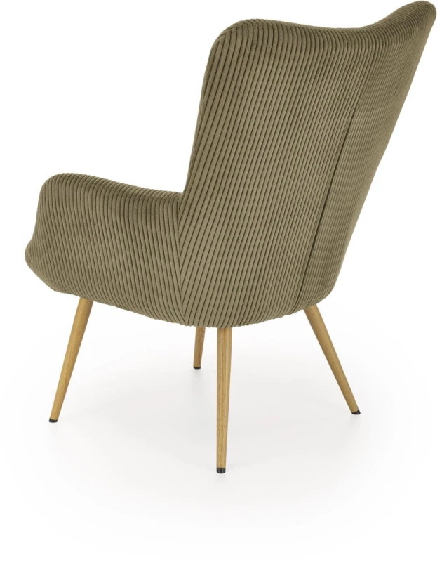 Fotel wypoczynkowy Amaro do salonu oliwkowy