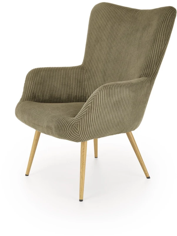 Fotel wypoczynkowy Amaro do salonu oliwkowy