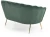 Sofa muszelka Amorinito XL w stylu glamour do salonu ciemny zielony
