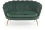 Sofa muszelka Amorinito XL w stylu glamour do salonu ciemny zielony
