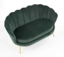 Sofa muszelka Amorinito XL w stylu glamour do salonu ciemny zielony
