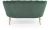 Sofa muszelka Amorinito XL w stylu glamour do salonu ciemny zielony
