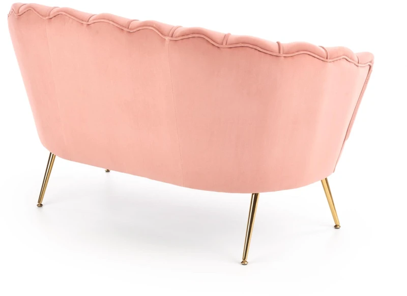 Sofa muszelka Amorinito XL w stylu glamour do salonu jasny różowy