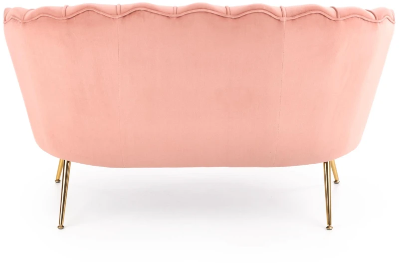 Sofa muszelka Amorinito XL w stylu glamour do salonu jasny różowy