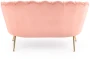 Sofa muszelka Amorinito XL w stylu glamour do salonu jasny różowy