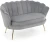 Sofa muszelka Amorinito XL w stylu glamour do salonu popielaty