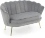 Sofa muszelka Amorinito XL w stylu glamour do salonu popielaty