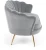 Sofa muszelka Amorinito XL w stylu glamour do salonu popielaty