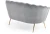 Sofa muszelka Amorinito XL w stylu glamour do salonu popielaty