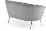 Sofa muszelka Amorinito XL w stylu glamour do salonu popielaty