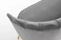 Sofa muszelka Amorinito XL w stylu glamour do salonu popielaty