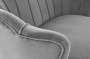 Sofa muszelka Amorinito XL w stylu glamour do salonu popielaty