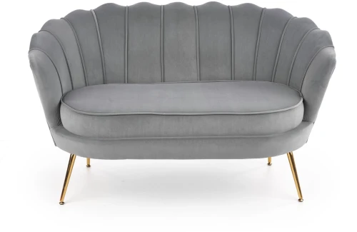 Sofa muszelka Amorinito XL w stylu glamour do salonu popielaty