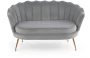 Sofa muszelka Amorinito XL w stylu glamour do salonu popielaty