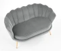 Sofa muszelka Amorinito XL w stylu glamour do salonu popielaty