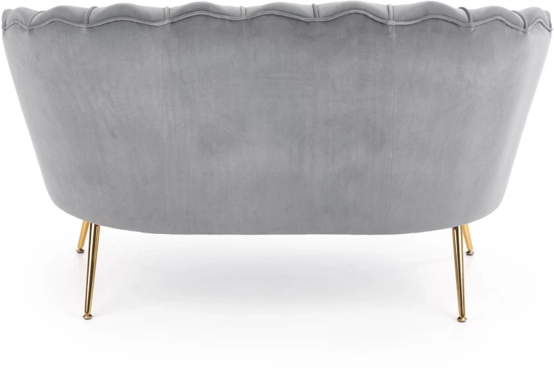 Sofa muszelka Amorinito XL w stylu glamour do salonu popielaty