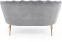 Sofa muszelka Amorinito XL w stylu glamour do salonu popielaty