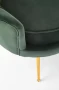 Fotel muszelka Amorinito w stylu glamour do salonu ciemny zielony