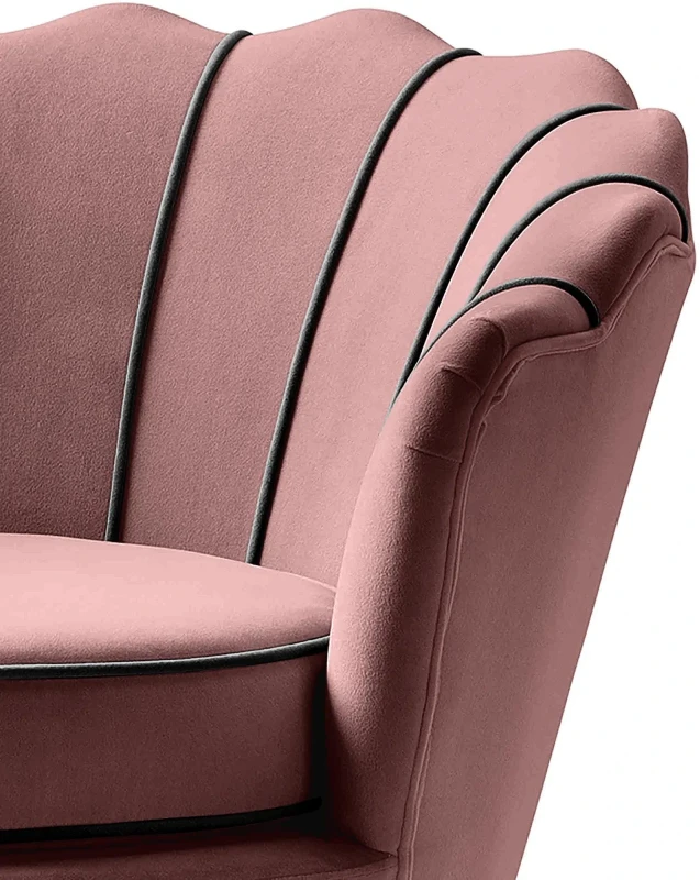 Fotel wypoczynkowy Angelo w stylu glamour do salonu różowy