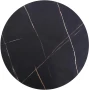 Ława okrągła Antica 80 cm blat czarny marmur/czarny