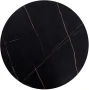 Ława okrągła Antica 80 cm blat czarny marmur/czarny