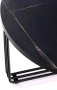 Ława okrągła Antica 80 cm blat czarny marmur/czarny