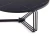 Ława okrągła Antica 80 cm blat czarny marmur/czarny