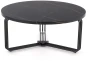 Ława okrągła Antica 80 cm blat czarny marmur/czarny
