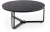 Ława okrągła Antica 80 cm blat czarny marmur/czarny