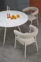 Stół okrągły Aramis nowoczesny do jadalni 120 cm lastryko/biały