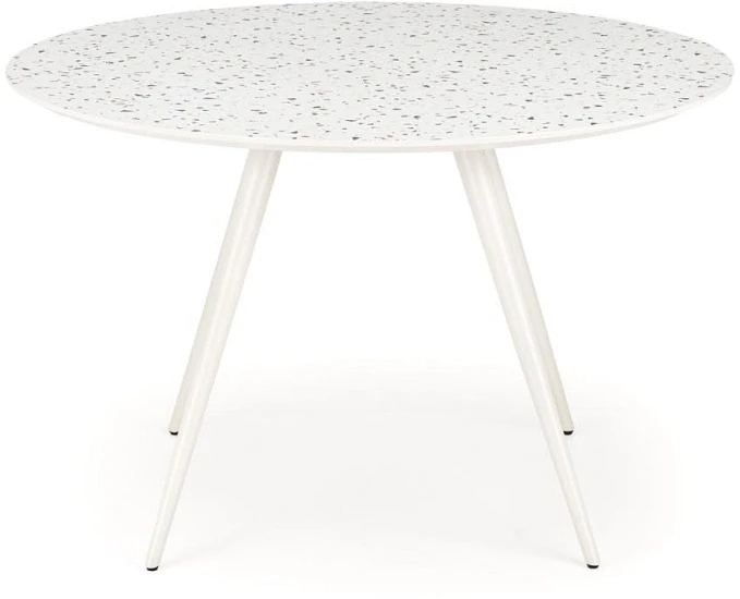 Stół okrągły Aramis nowoczesny do jadalni 120 cm lastryko/biały