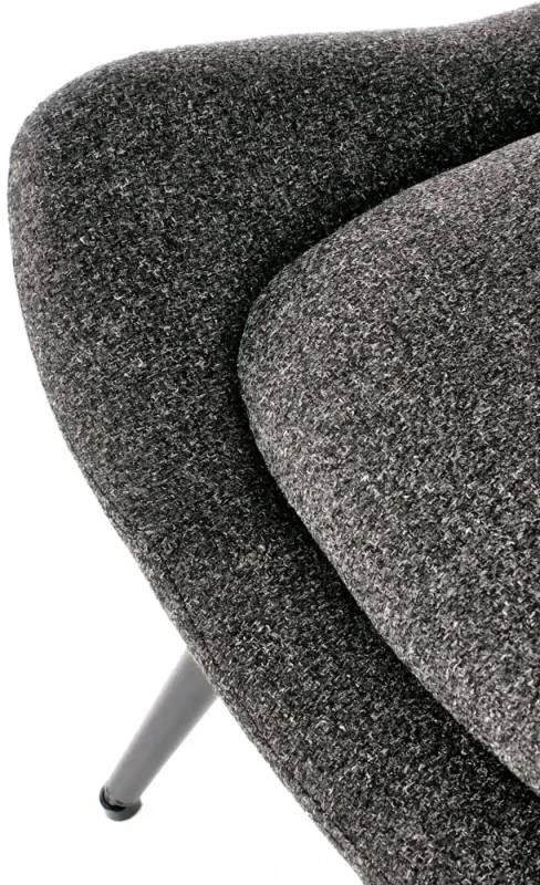 Fotel wypoczynkowy Atlantis uszak do salonu antracytowy/czarny