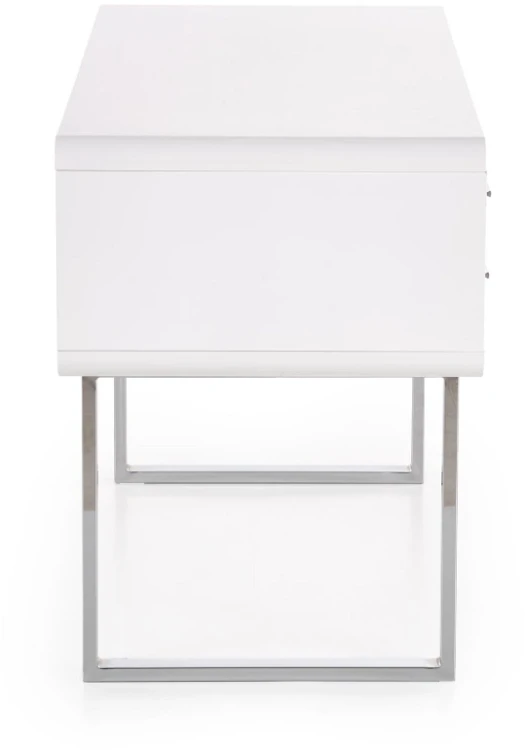 Biurko z szufladami B30 nowoczesne do biura 120 cm biały/chrom
