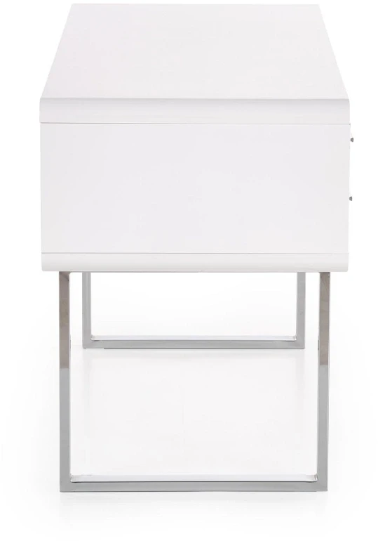 Biurko z szufladami B30 nowoczesne do biura 120 cm biały/chrom