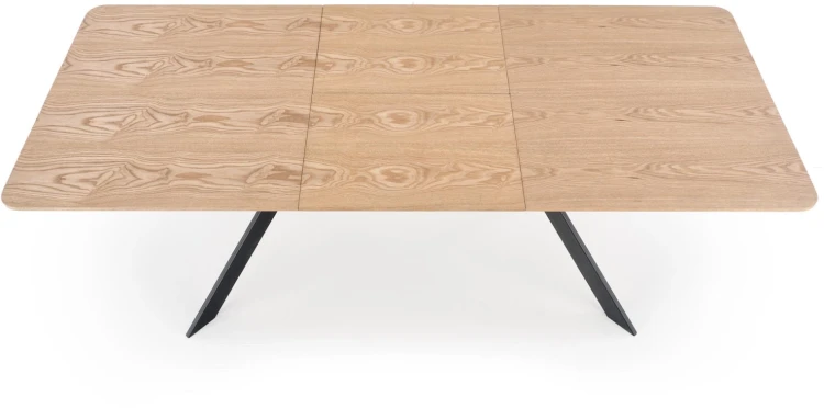 Stół rozkładany Bacardi loftowy do jadalni 160-220 cm dąb naturalny/czarny
