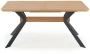 Stół rozkładany Bacardi loftowy do jadalni 160-220 cm dąb naturalny/czarny