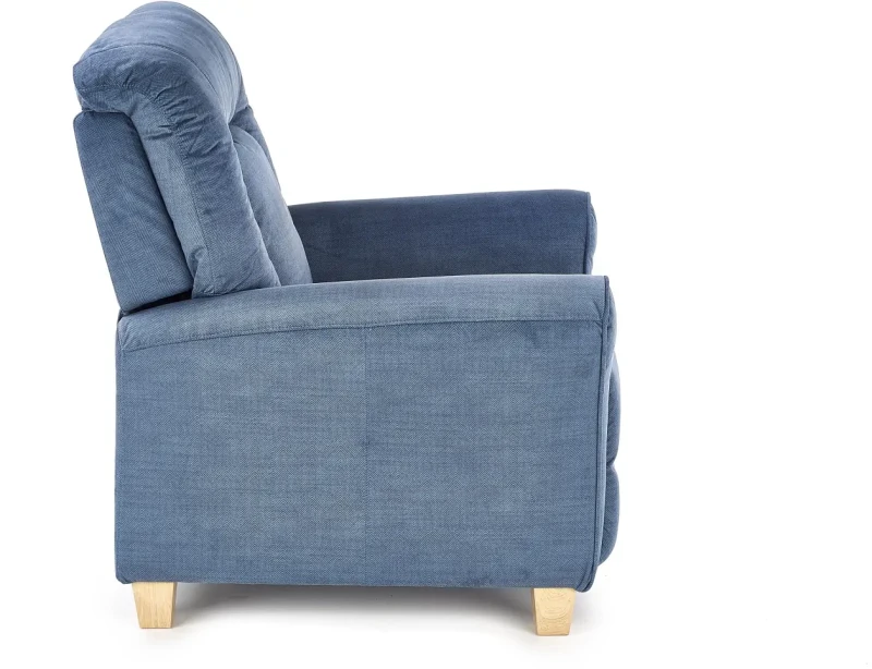 Fotel rozkładany Bard wypoczynkowy do salonu ciemny niebieski