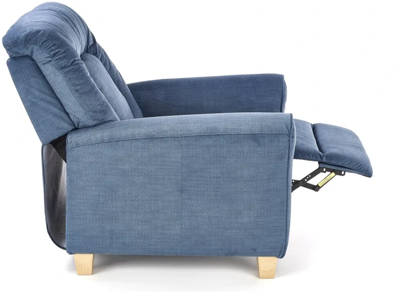 Fotel rozkładany Bard wypoczynkowy do salonu ciemny niebieski