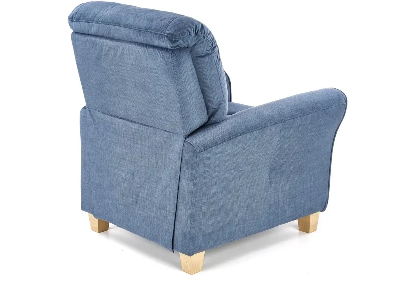 Fotel rozkładany Bard wypoczynkowy do salonu ciemny niebieski