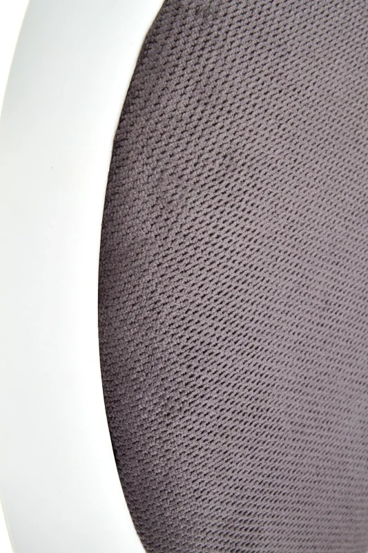 Krzesło drewniane Barock z tapicerowanym siedziskiem do salonu biały/popielaty